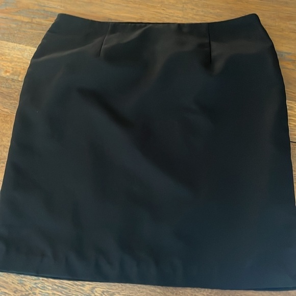 Worthington Mock Wrap Skirt Size 18 Black Side Zipper Lined Front Panel - Picture 5 of 13